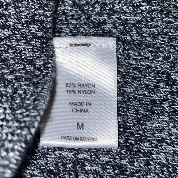 COPY - New York & Company ribbed fitted lace up Merle grey top lightweight swea… - Picture 7 of 10